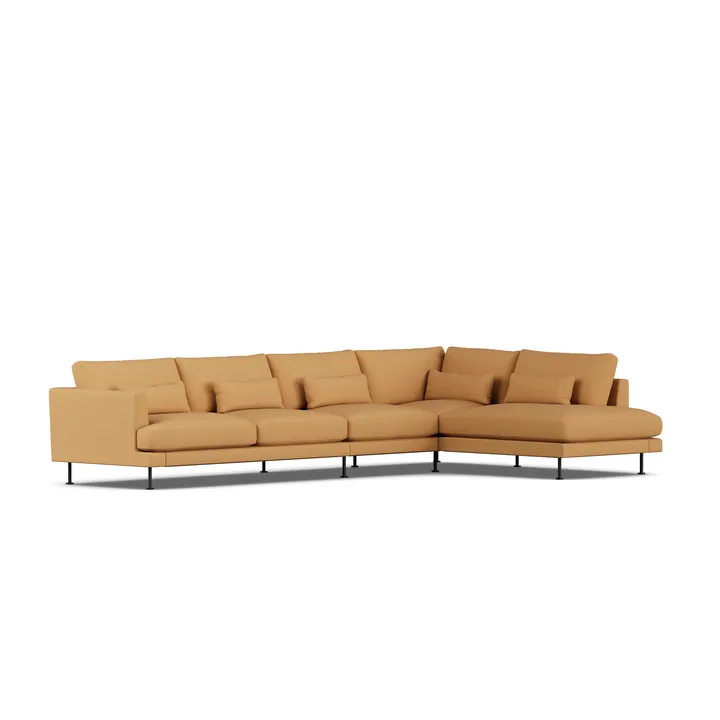 Bredhult soffa - Jump Honey 1959-svart stål, 4-sits B1 - 1898