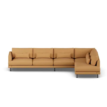 Bredhult soffa - Jump Honey 1959-svart stål, 4-sits B1 - 1898