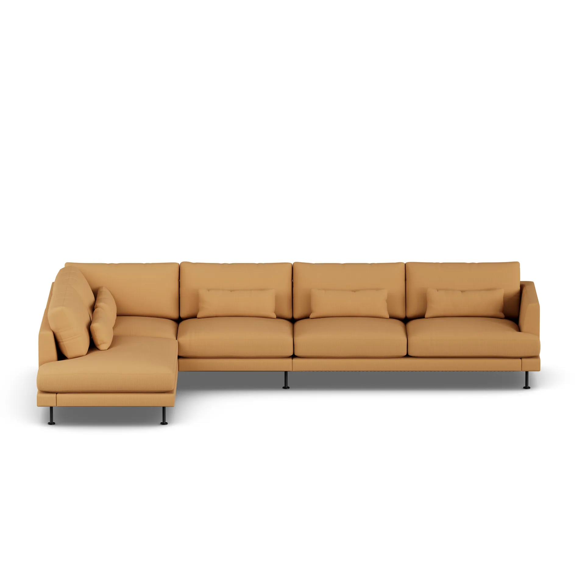 Bredhult soffa, Jump Honey 1959-svart stål, 4-sits B2 1898