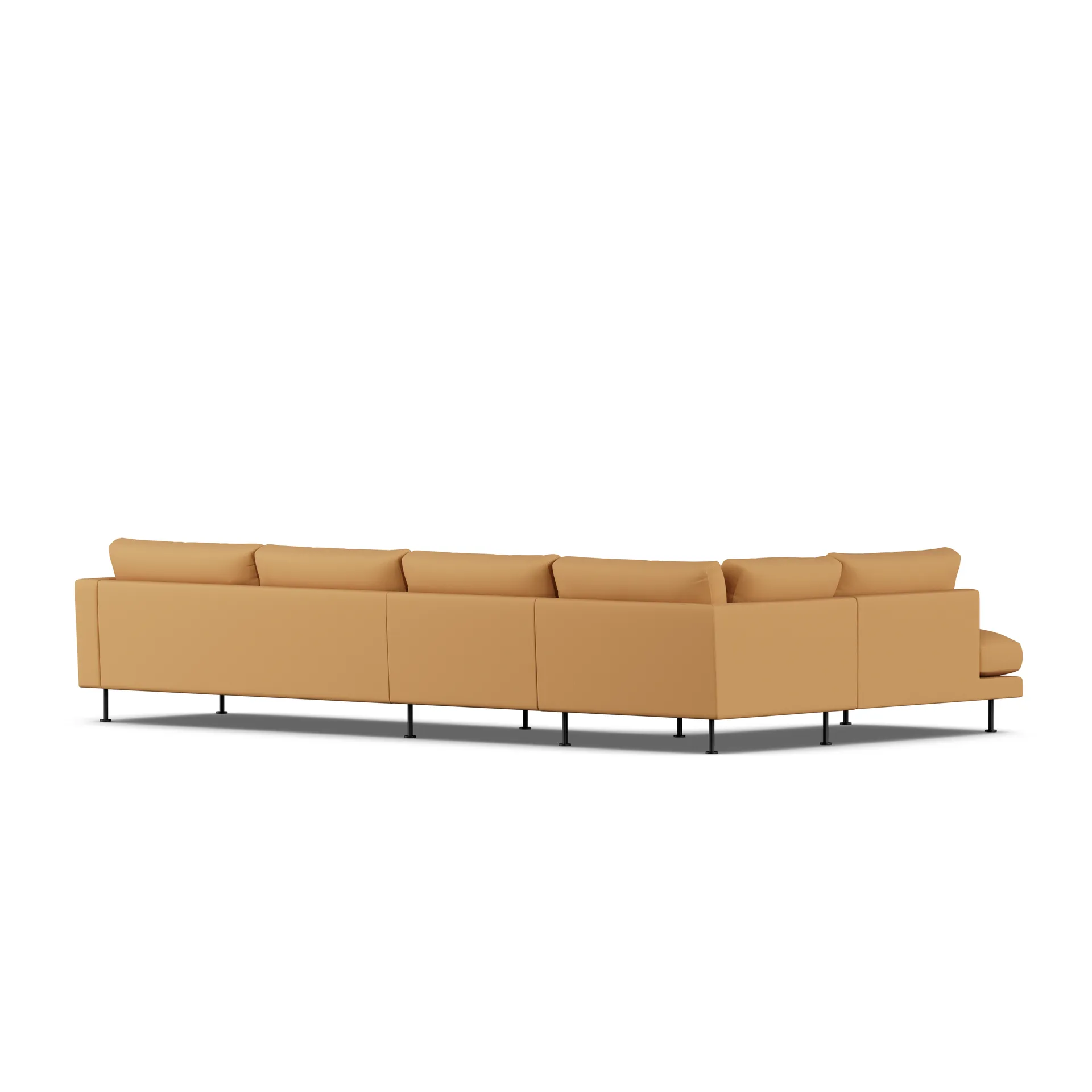 Bredhult soffa, Jump Honey 1959-svart stål, 4-sits B2 1898