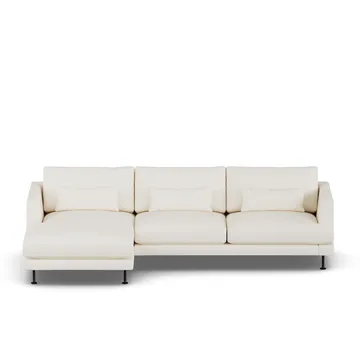 Bredhult soffa - Jump Off White 1954-svart stål, 2,5-sits C2 - 1898