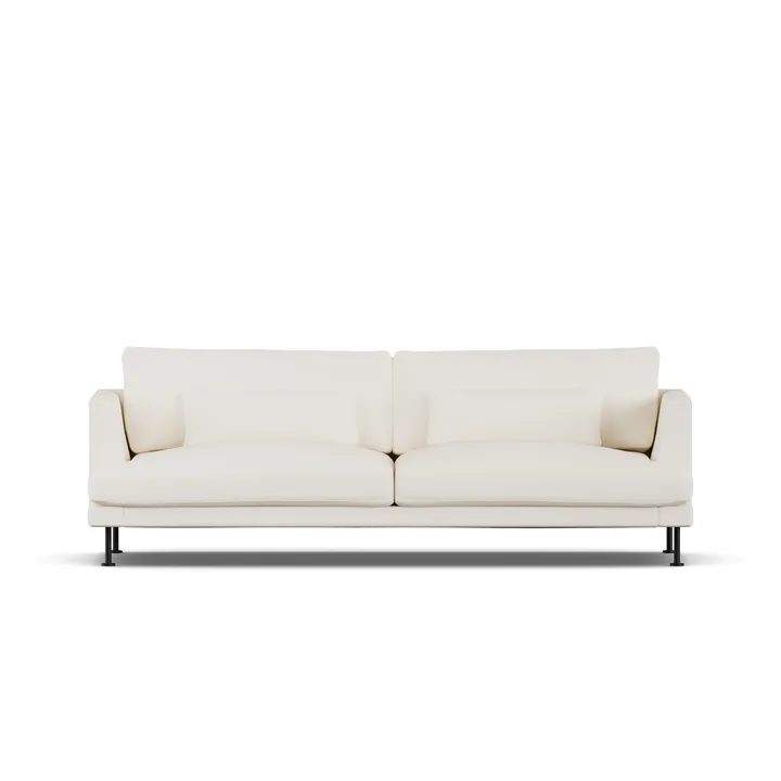 Bredhult soffa - Jump Off White 1954-svart stål, 3-sits - 1898