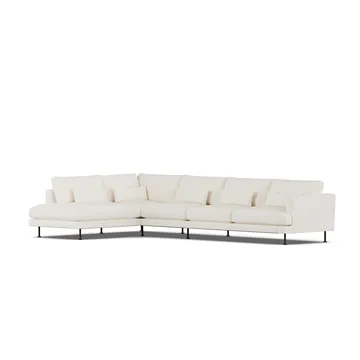 Bredhult soffa - Jump Off White 1954-svart stål, 4-sits B2 - 1898