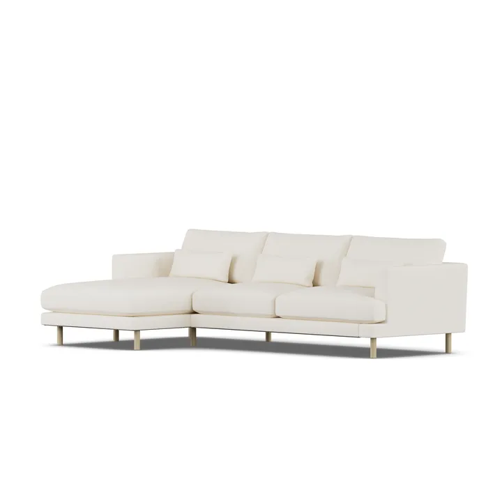 Bredhult soffa - Jump Off White 1954-vitoljad ek, 2,5-sits C2 - 1898