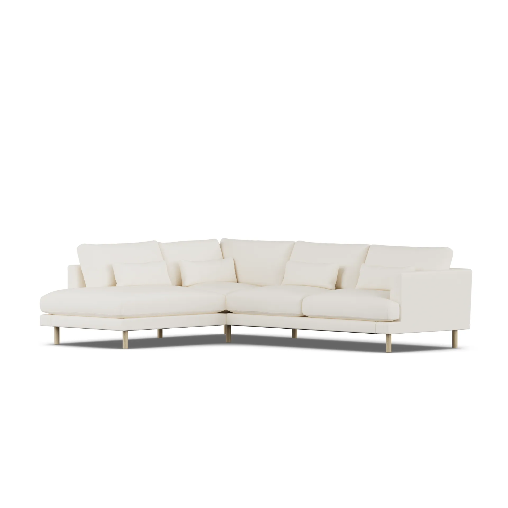 Bredhult soffa, Jump Off White 1954-vitoljad ek, 3-sits A2 1898