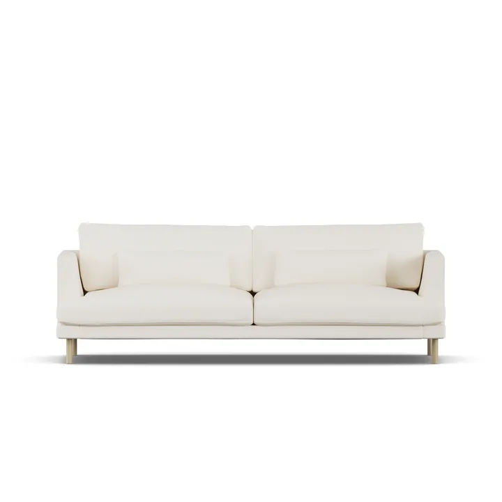 Bredhult soffa - Jump Off White 1954-vitoljad ek, 3-sits - 1898