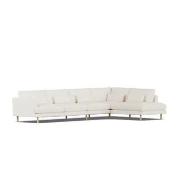 Bredhult soffa - Jump Off White 1954-vitoljad ek, 4-sits B1 - 1898