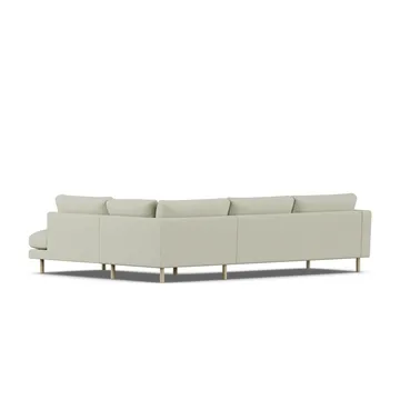 Bredhult soffa - Luiza Beige 3981-vitoljad ek, 3-sits A1 - 1898