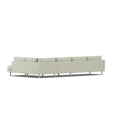 Bredhult soffa - Luiza Beige 3981-vitoljad ek, 4-sits B1 - 1898