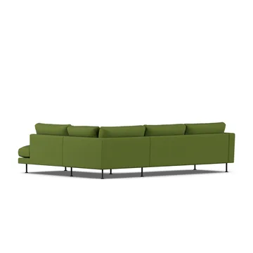 Bredhult soffa - Luiza Green 3975-svart stål, 3-sits A1 - 1898
