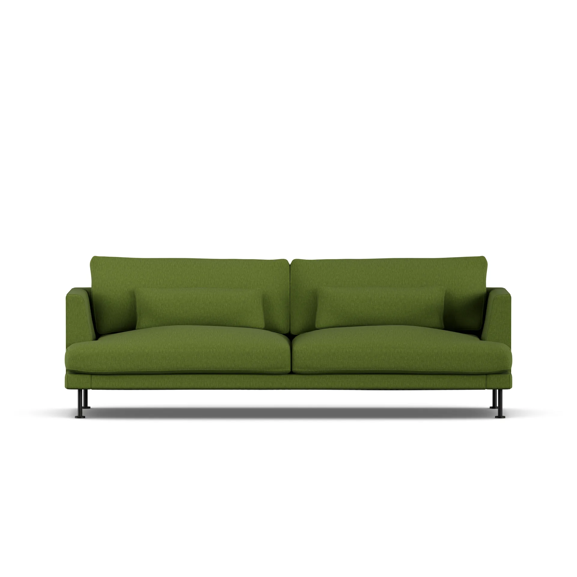 Bredhult soffa, Luiza Green 3975-svart stål, 3-sits 1898