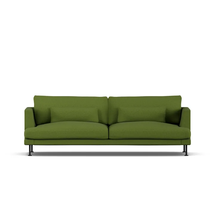 Bredhult soffa - Luiza Green 3975-svart stål, 3-sits - 1898