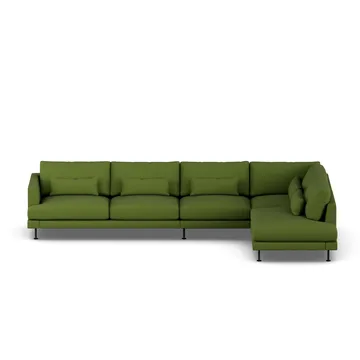 Bredhult soffa - Luiza Green 3975-svart stål, 4-sits B1 - 1898