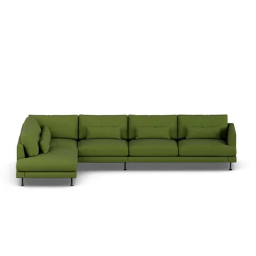 Bredhult soffa - Luiza Green 3975-svart stål, 4-sits B2 - 1898