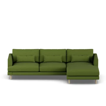 Bredhult soffa - Luiza Green 3975-vitoljad ek, 2,5-sits C1 - 1898