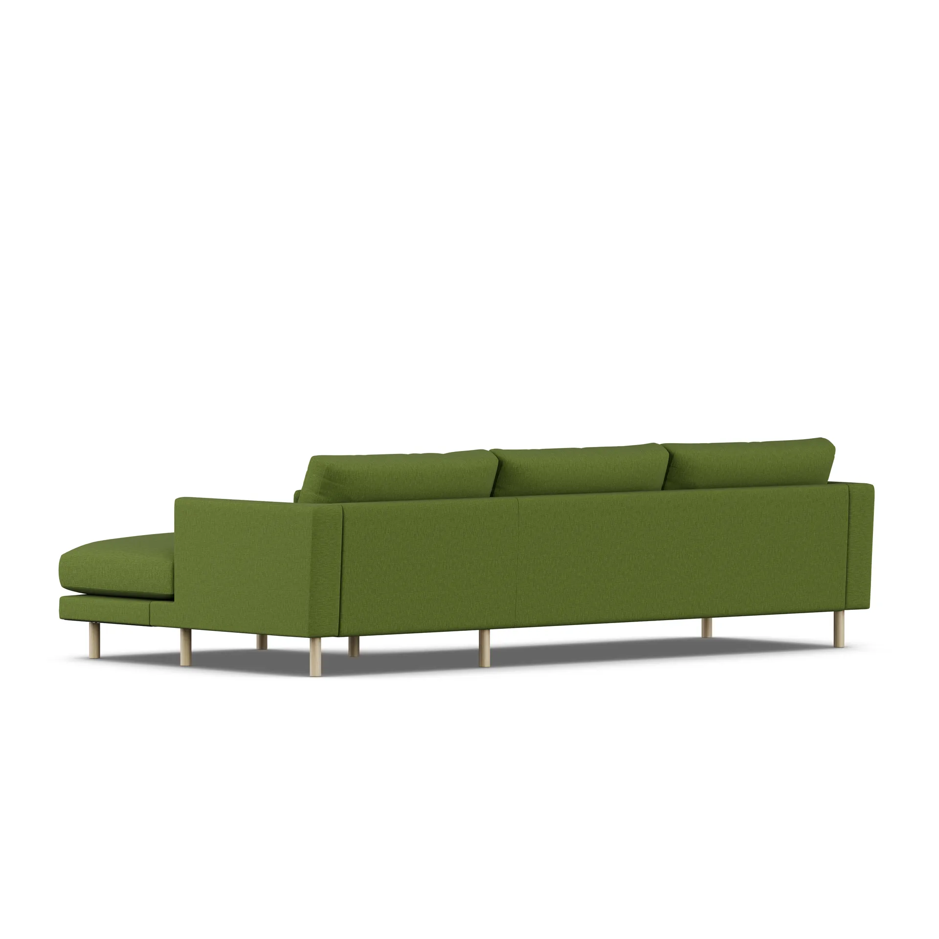 Bredhult soffa, Luiza Green 3975-vitoljad ek, 2,5-sits C1 1898