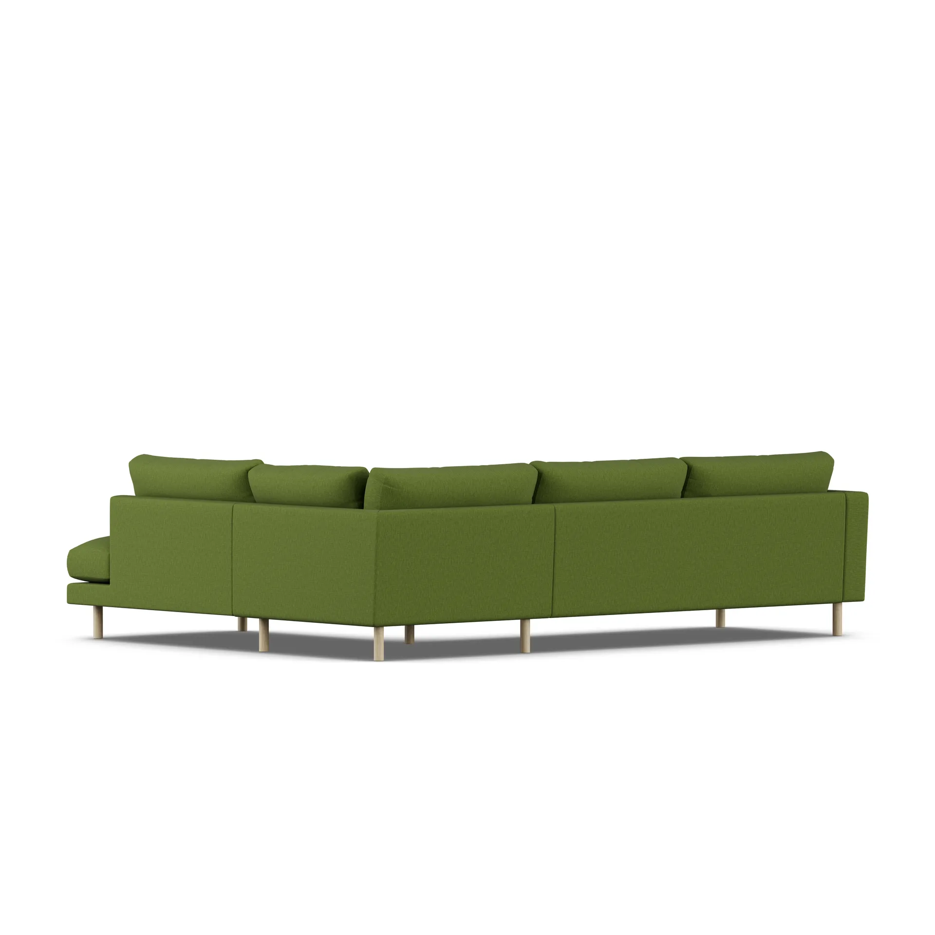 Bredhult soffa, Luiza Green 3975-vitoljad ek, 3-sits A1 1898