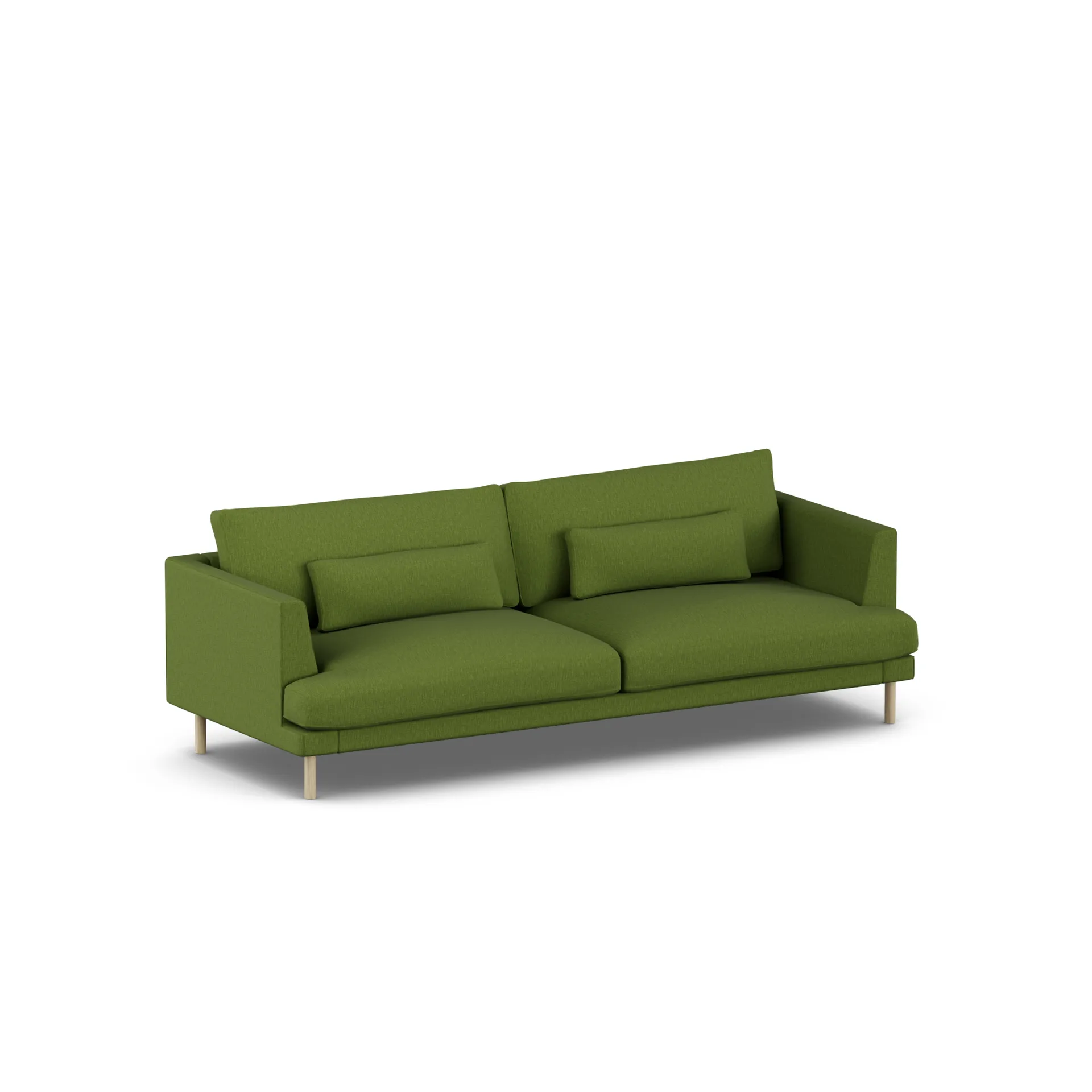 Bredhult soffa, Luiza Green 3975-vitoljad ek, 3-sits 1898