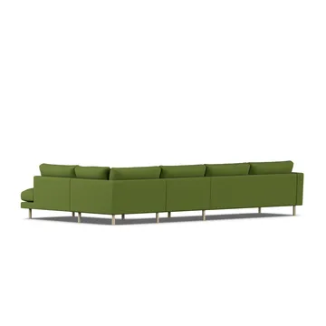 Bredhult soffa - Luiza Green 3975-vitoljad ek, 4-sits B1 - 1898
