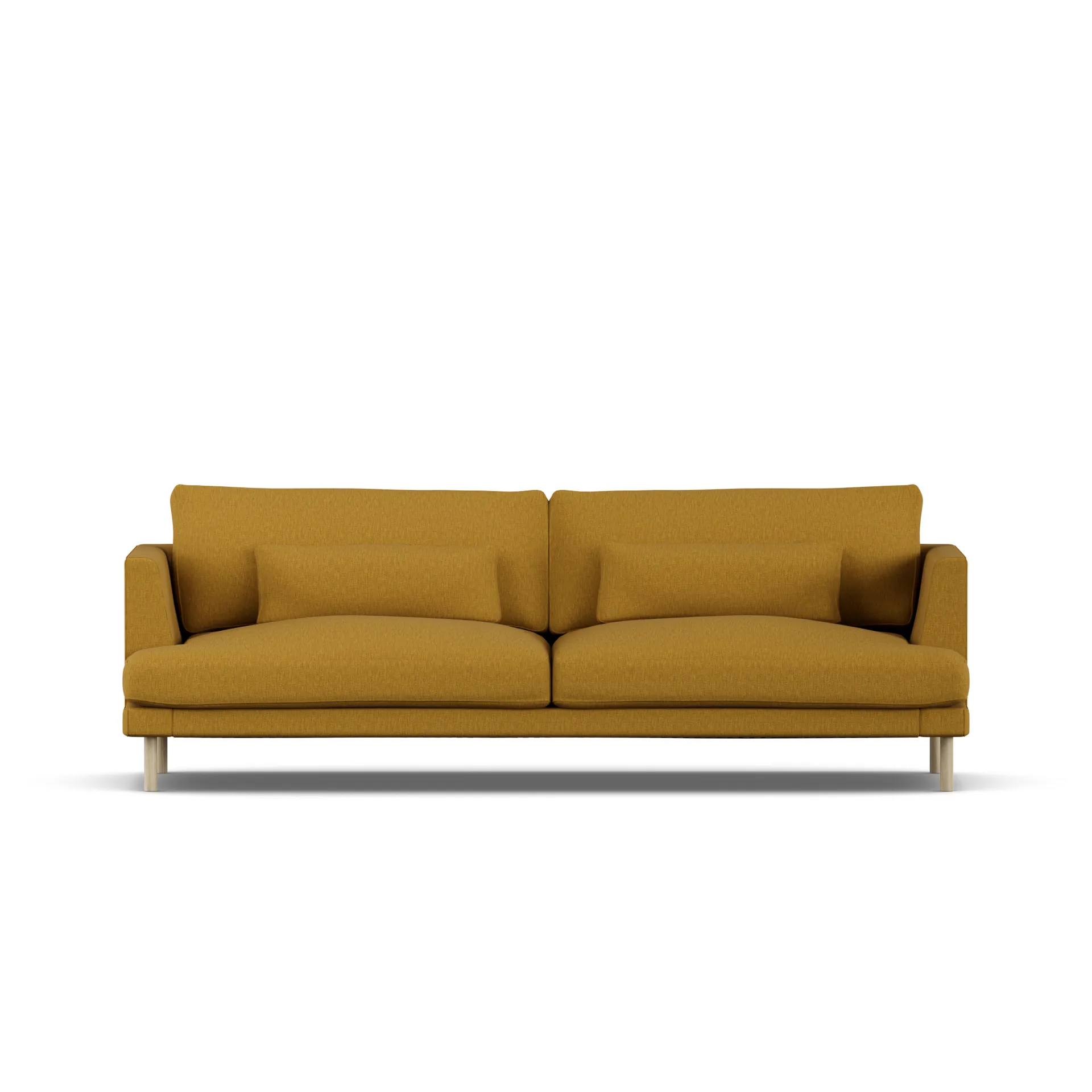 Bredhult soffa, Luiza Mustard 3972-vitoljad ek, 3-sits 1898