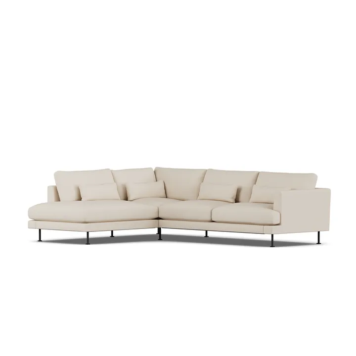 Bredhult soffa - Same Beige 6670-svart stål, 3-sits A2 - 1898