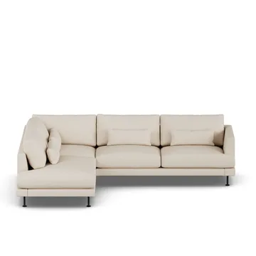 Bredhult soffa - Same Beige 6670-svart stål, 3-sits A2 - 1898