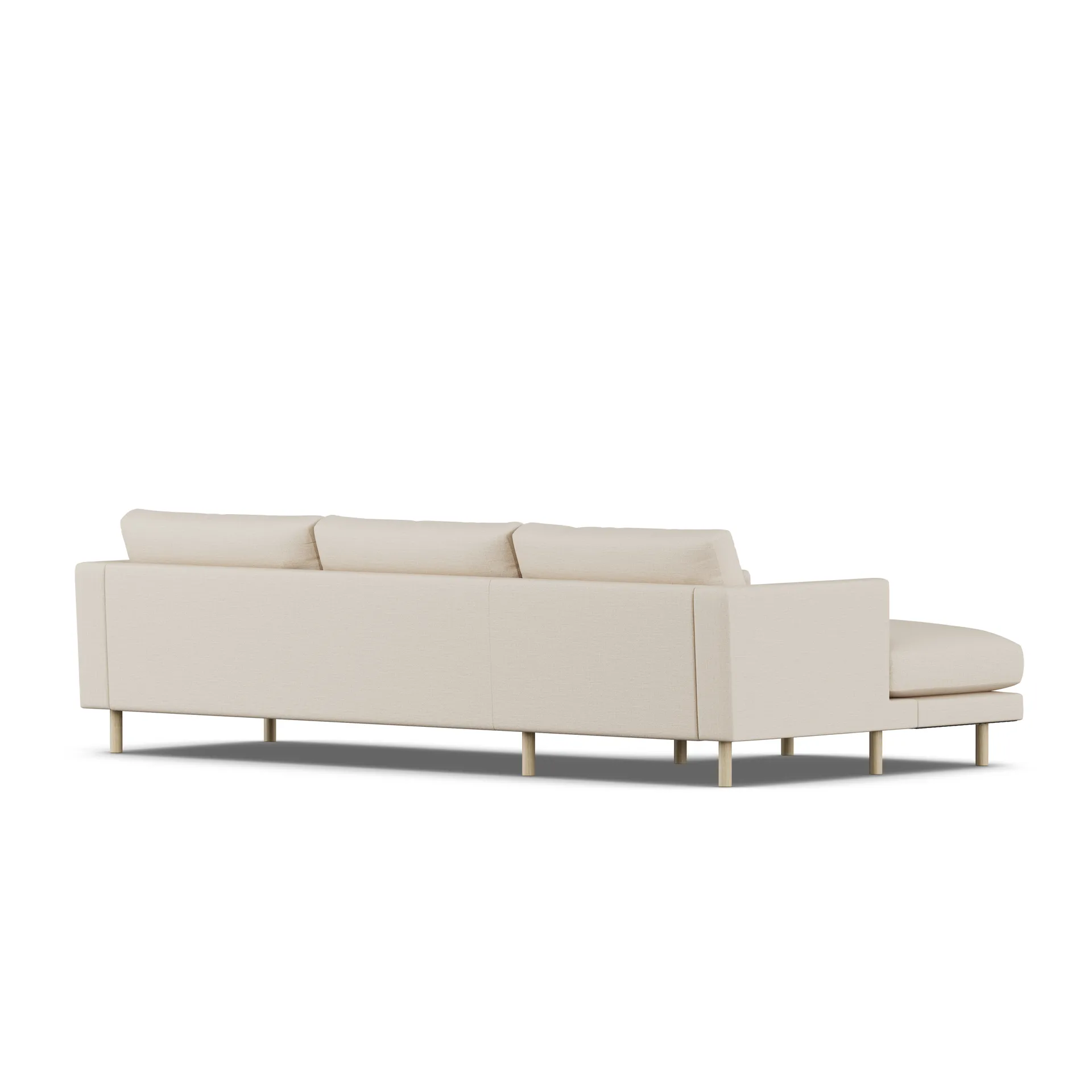 Bredhult soffa, Same Beige 6670-vitoljad ek, 2,5-sits C2 1898