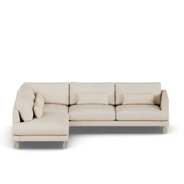 Bredhult soffa - Same Beige 6670-vitoljad ek, 3-sits A2 - 1898