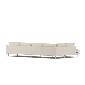 Bredhult soffa - Same Beige 6670-vitoljad ek, 4-sits B2 - 1898