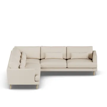 Bredhult soffa - Same Beige 6670-vitoljad ek, hörnsoffa F - 1898