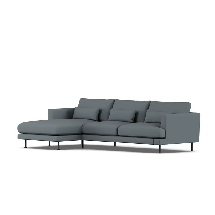 Bredhult soffa - Same Blue 6678-svart stål, 2,5-sits C2 - 1898