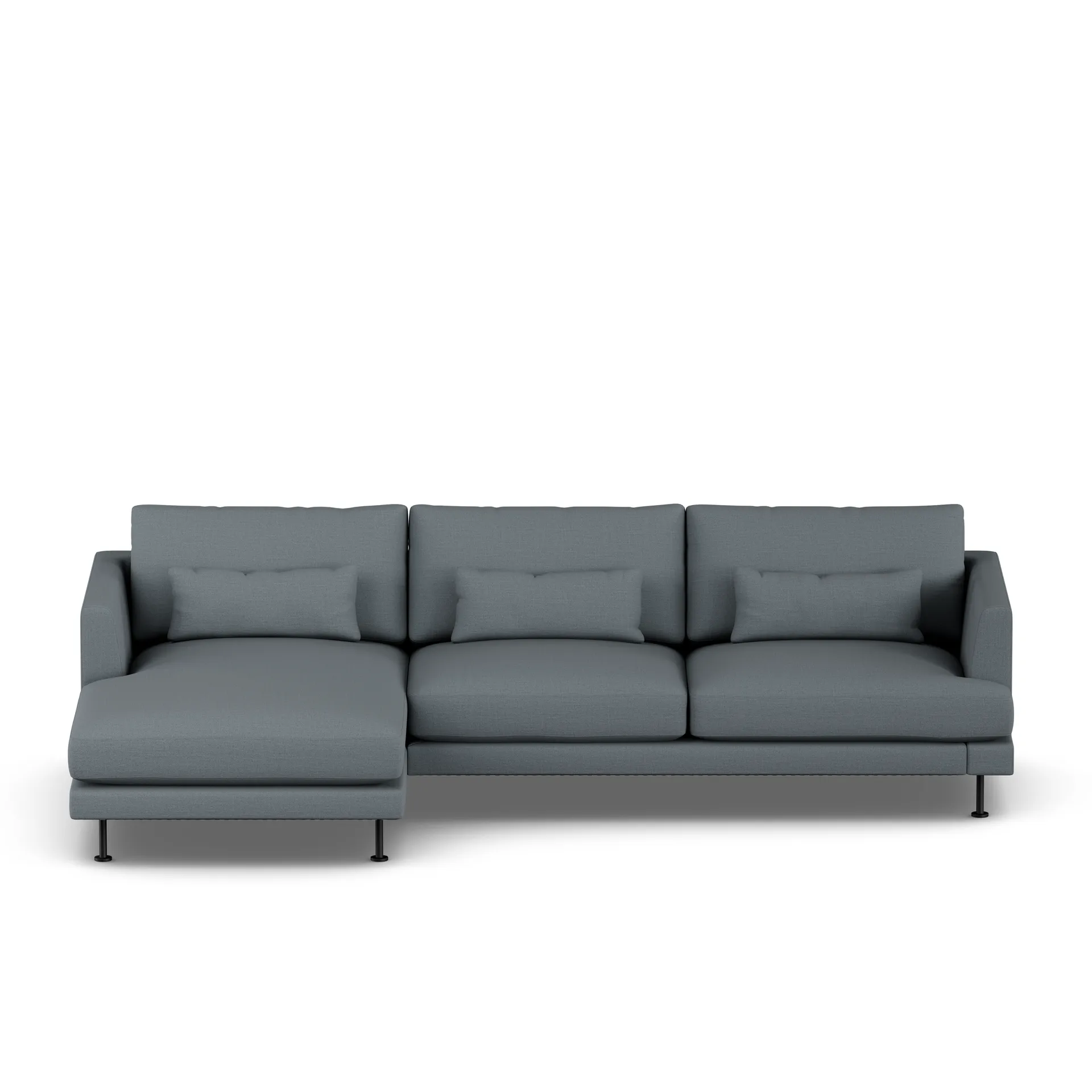 Bredhult soffa, Same Blue 6678-svart stål, 2,5-sits C2 1898