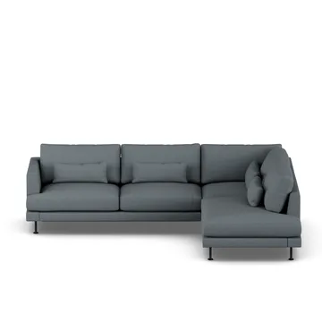 Bredhult soffa - Same Blue 6678-svart stål, 3-sits A1 - 1898
