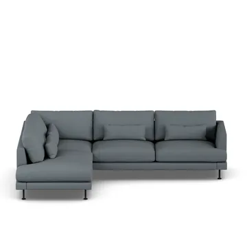 Bredhult soffa - Same Blue 6678-svart stål, 3-sits A2 - 1898