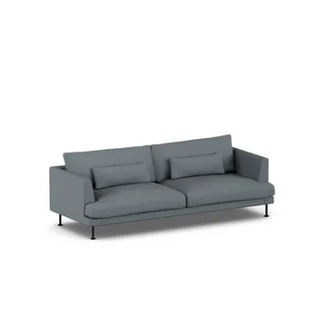 Bredhult soffa - Same Blue 6678-svart stål, 3-sits - 1898
