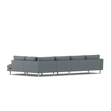 Bredhult soffa - Same Blue 6678-vitoljad ek, 4-sits B1 - 1898