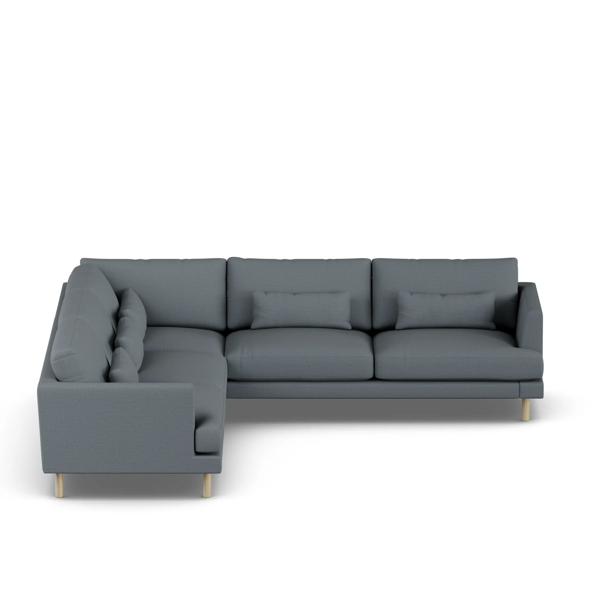 Bredhult soffa, Same Blue 6678-vitoljad ek, hörnsoffa F 1898