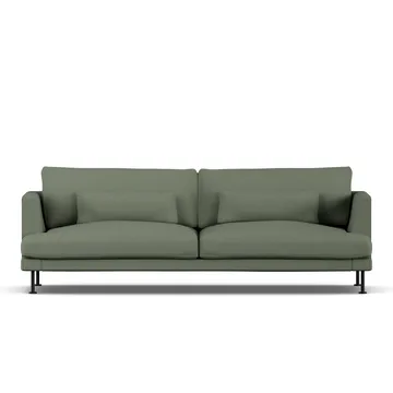 Bredhult soffa - Same Forest 6677-svart stål, 3-sits - 1898
