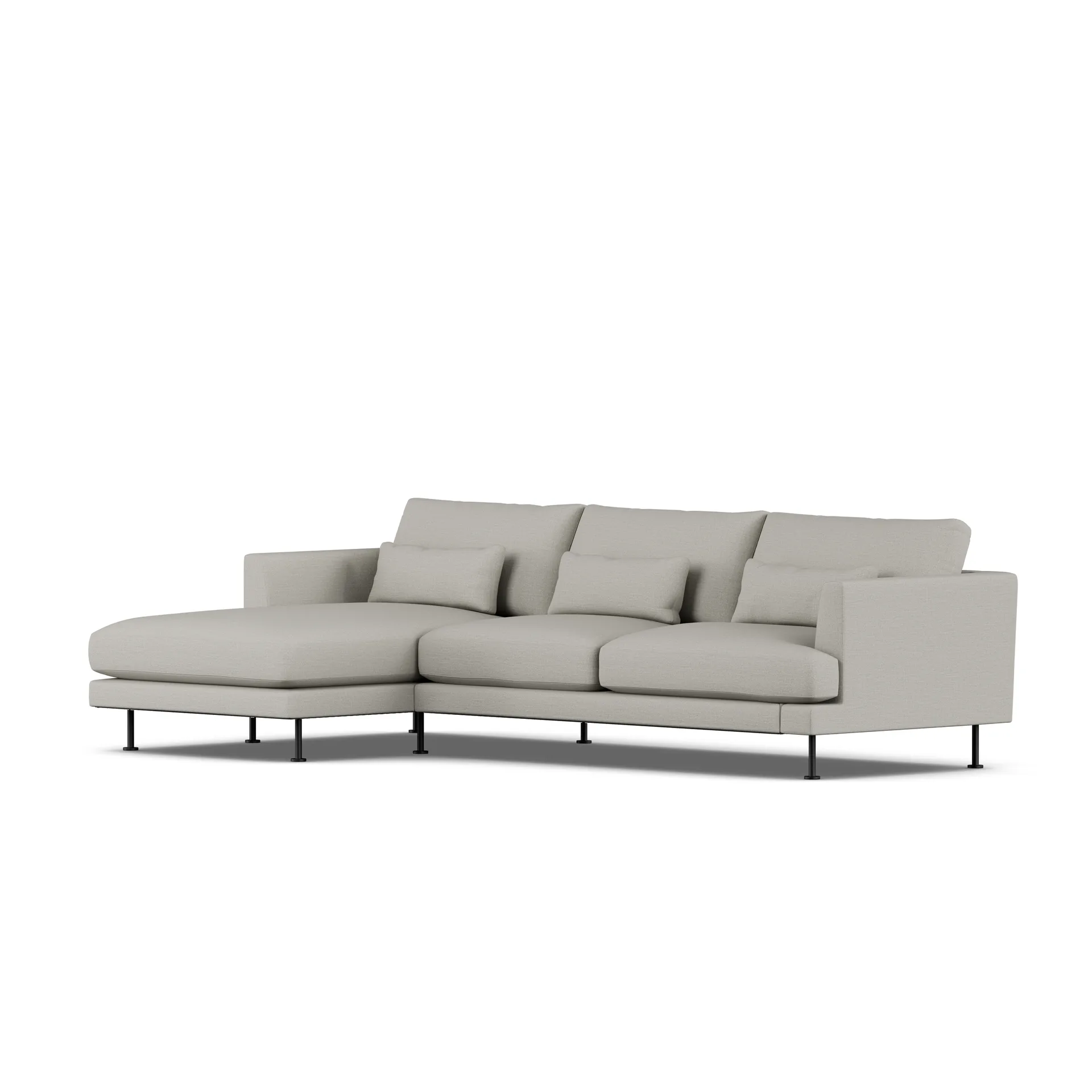 Bredhult soffa, Same Grey 6673-svart stål, 2,5-sits C2 1898
