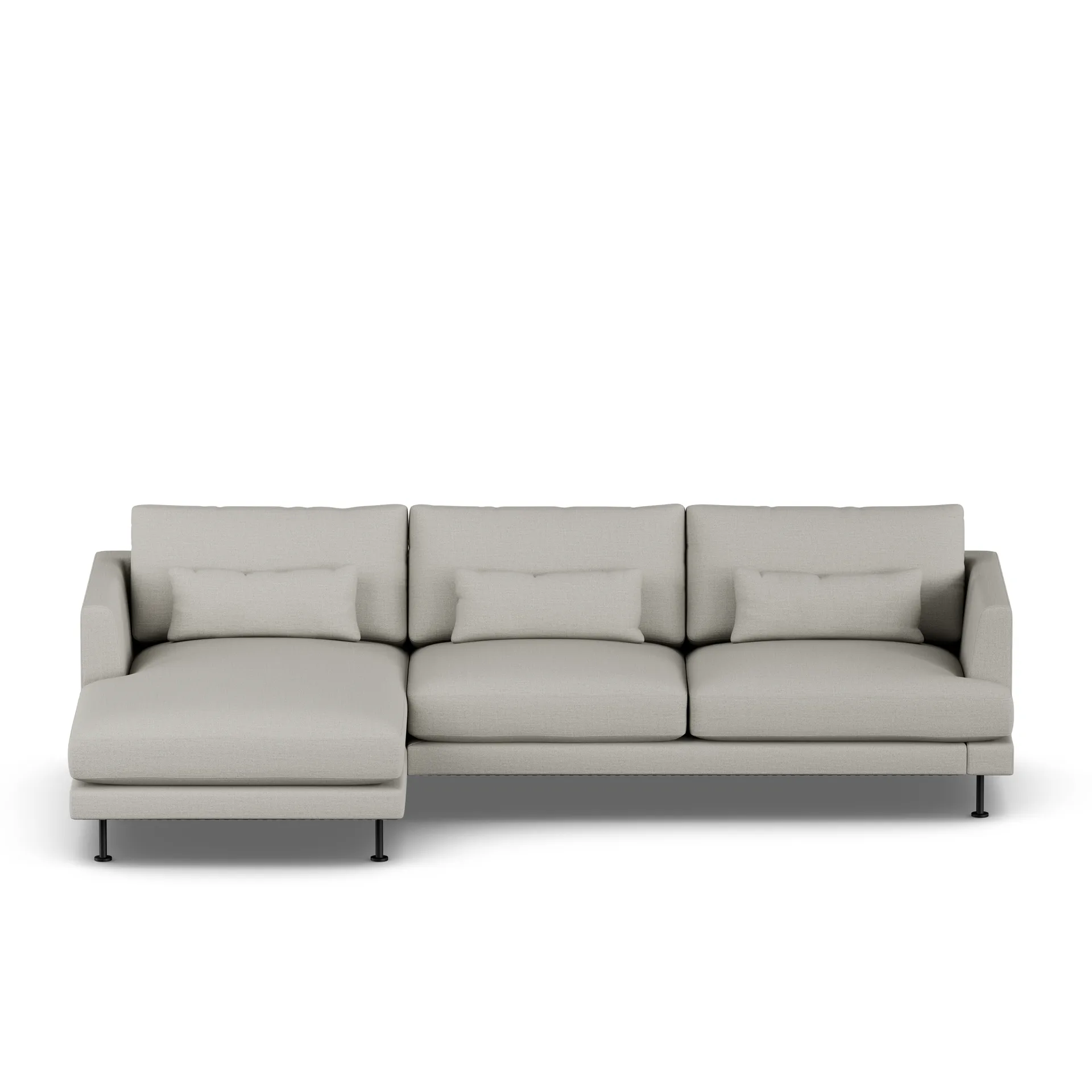 Bredhult soffa, Same Grey 6673-svart stål, 2,5-sits C2 1898