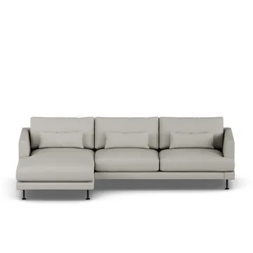 Bredhult soffa - Same Grey 6673-svart stål, 2,5-sits C2 - 1898