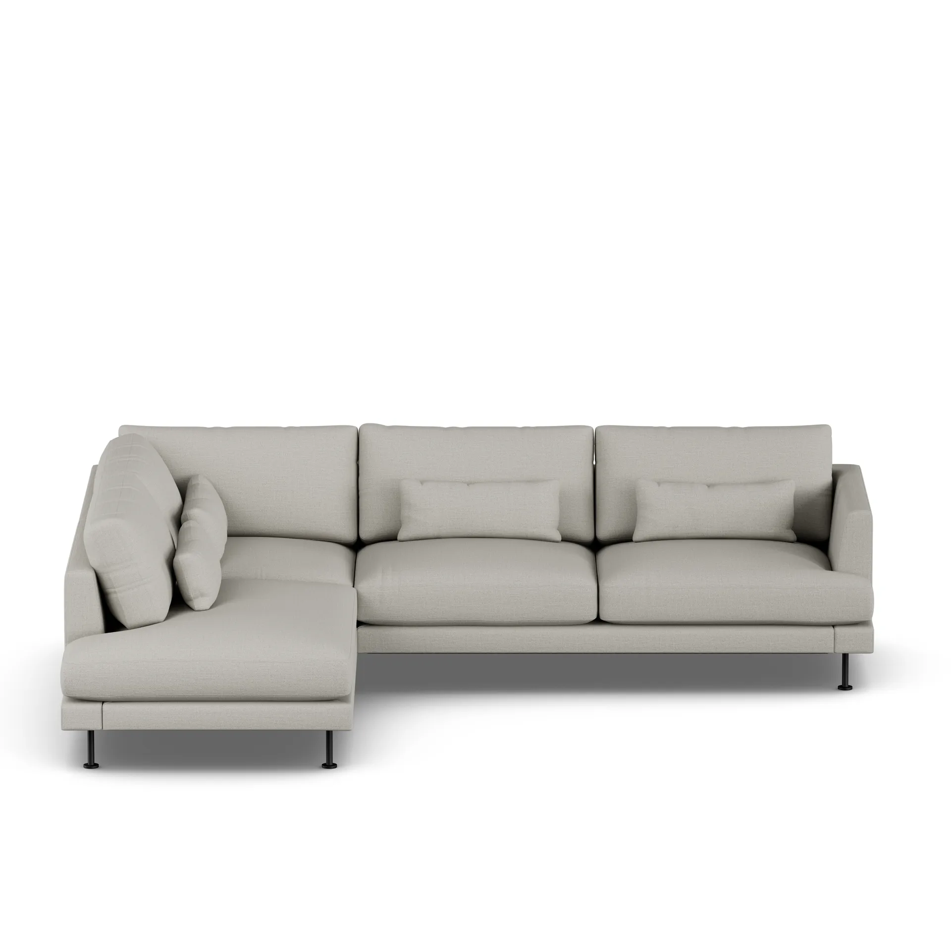 Bredhult soffa, Same Grey 6673-svart stål, 3-sits A2 1898