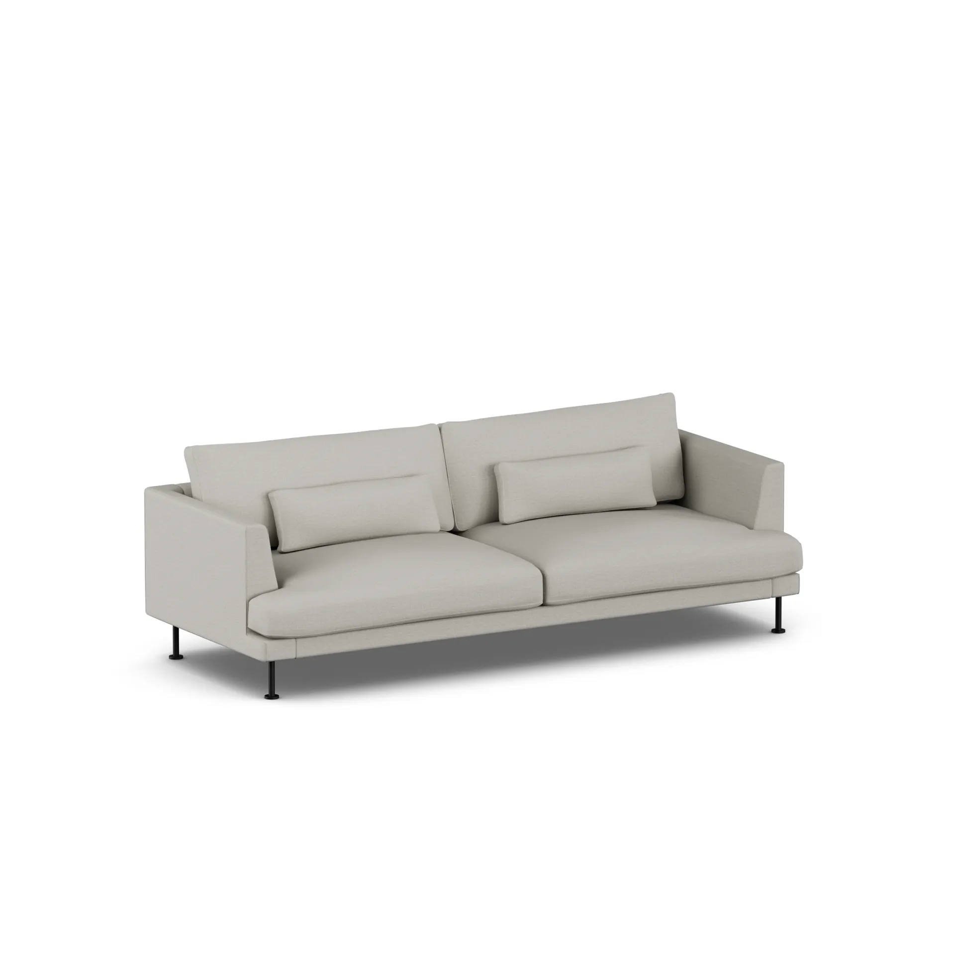 Bredhult soffa, Same Grey 6673-svart stål, 3-sits 1898