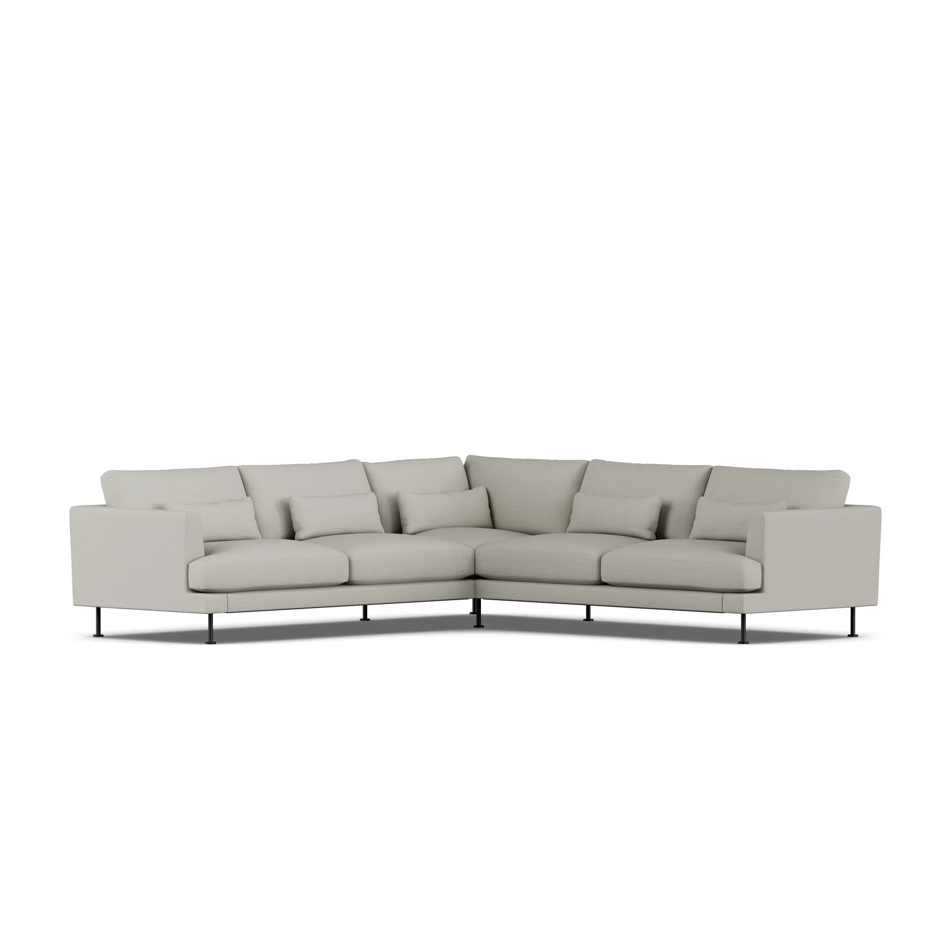 Bredhult soffa, Same Grey 6673-svart stål, hörnsoffa F 1898
