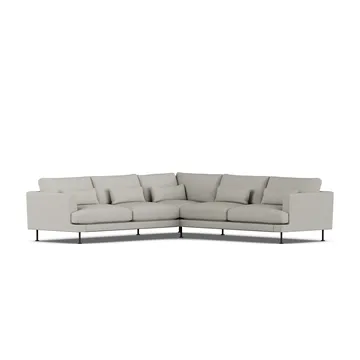 Bredhult soffa - Same Grey 6673-svart stål, hörnsoffa F - 1898