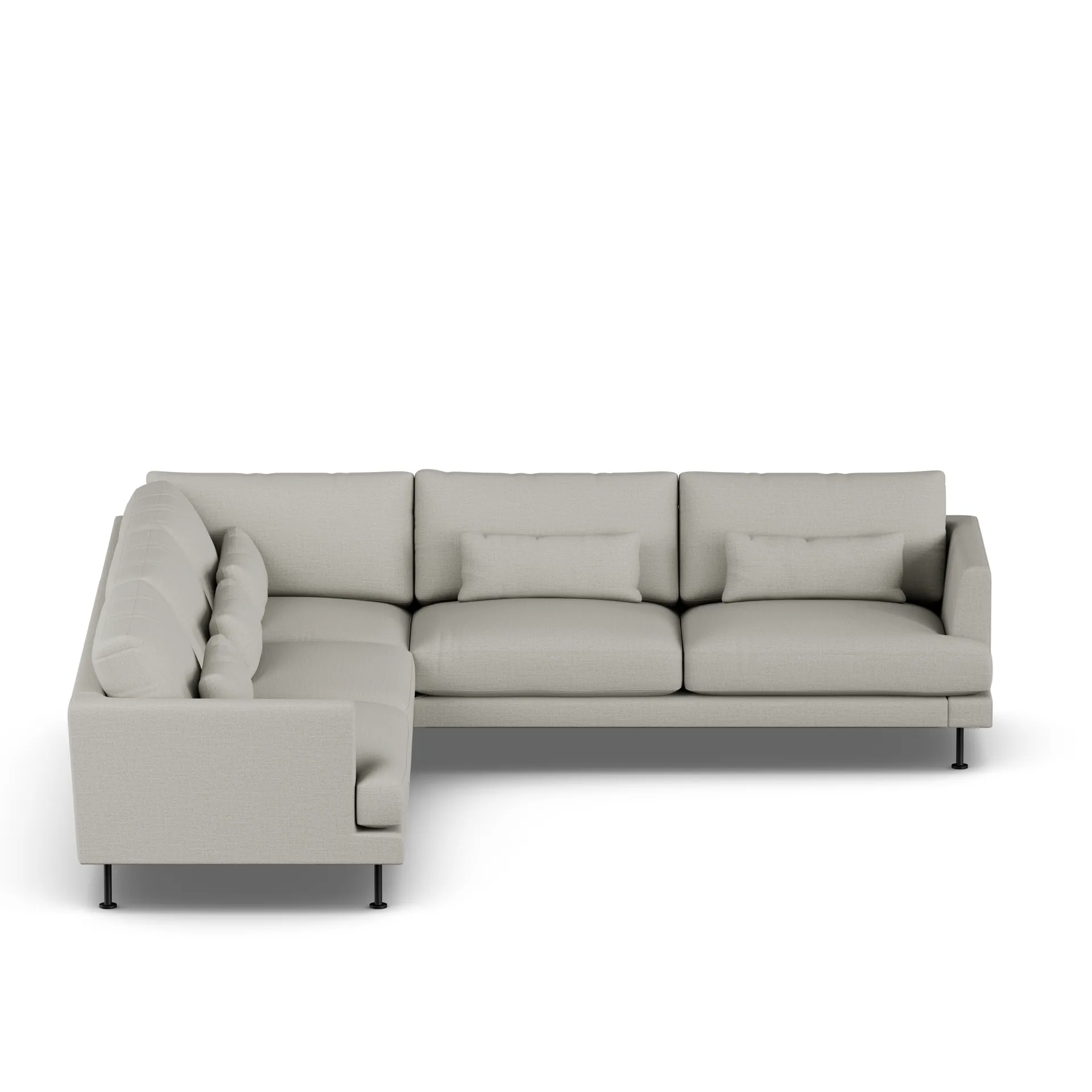 Bredhult soffa, Same Grey 6673-svart stål, hörnsoffa F 1898