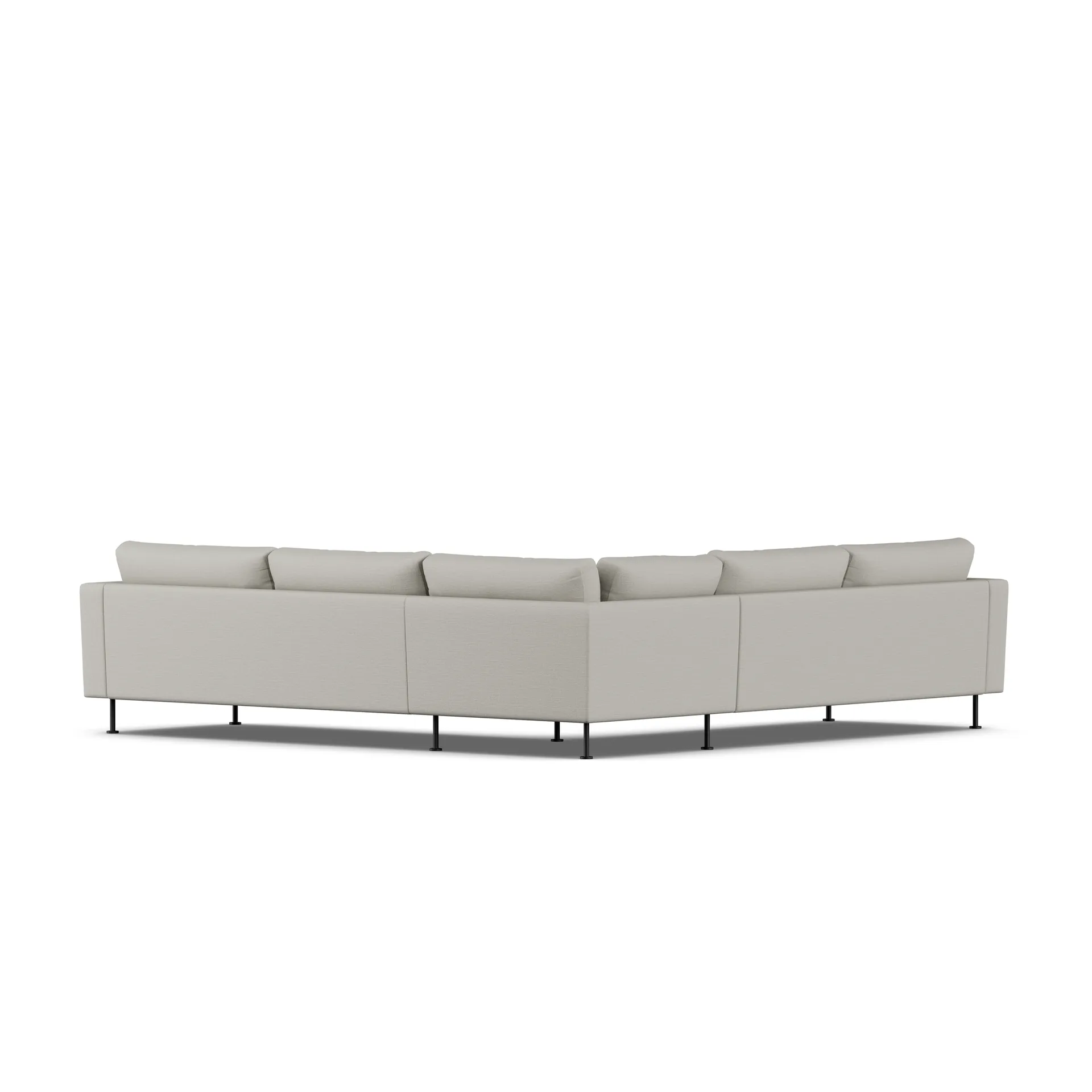 Bredhult soffa, Same Grey 6673-svart stål, hörnsoffa F 1898