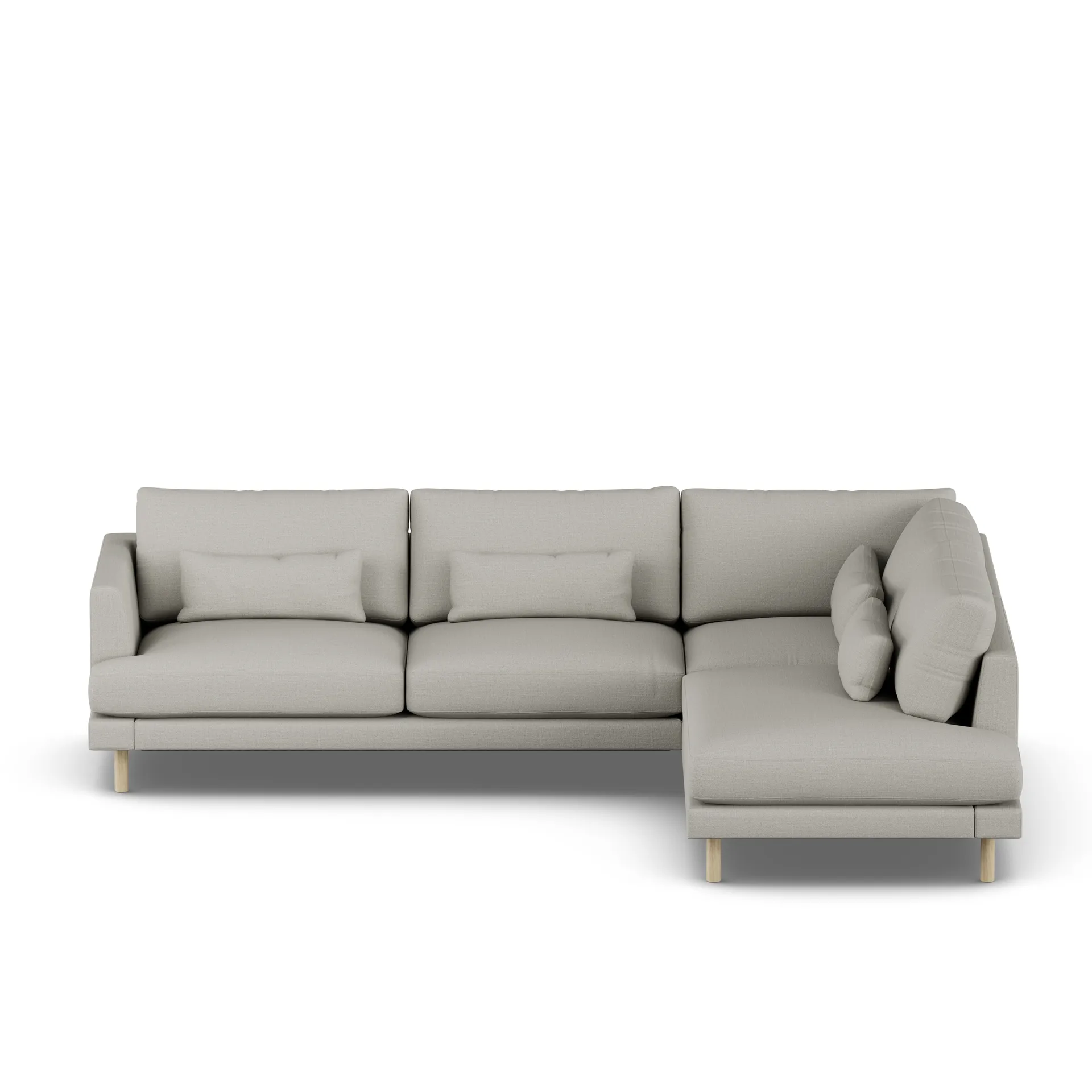 Bredhult soffa, Same Grey 6673-vitoljad ek, 3-sits A1 1898