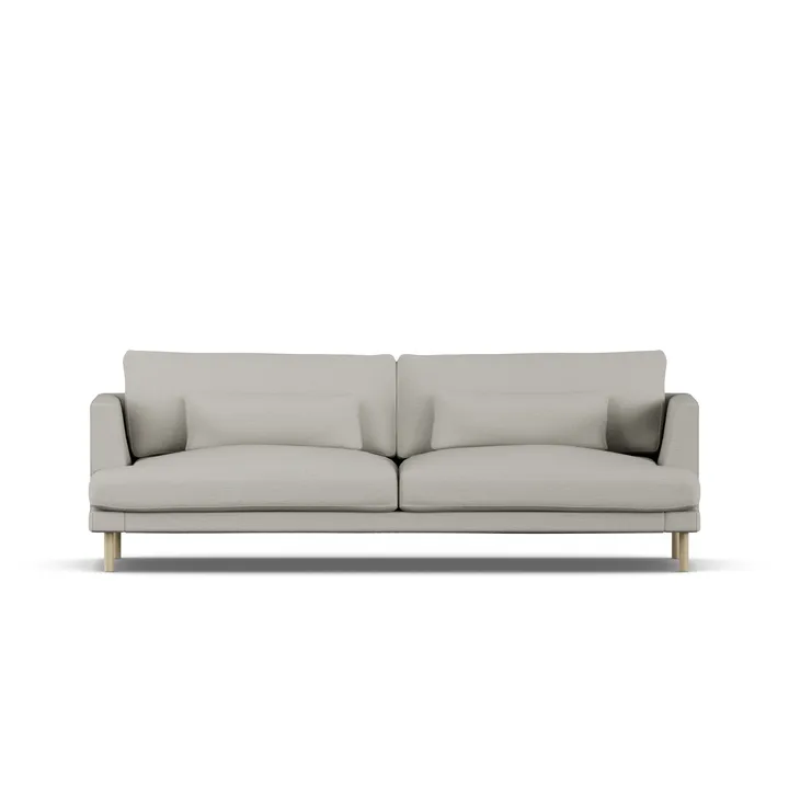 Bredhult soffa - Same Grey 6673-vitoljad ek, 3-sits - 1898
