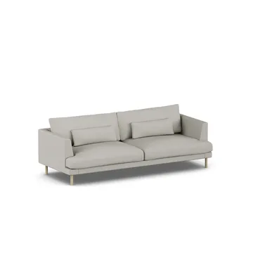 Bredhult soffa - Same Grey 6673-vitoljad ek, 3-sits - 1898